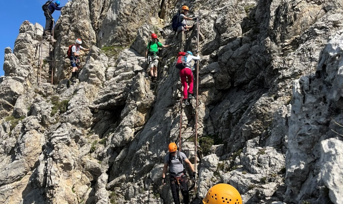 1 Tag Klettersteigführung über den Mittenwalder Höhenweg in Mittenwald