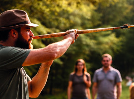 Speerschleuder ”Atlatl” in Lehrensteinsfeld