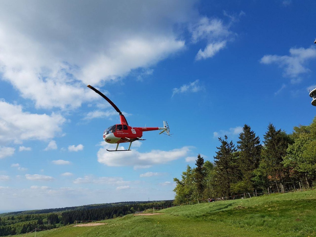 Min Hubschrauber Rundflug Ab Flugplatz Flugplatz Giebelstadt